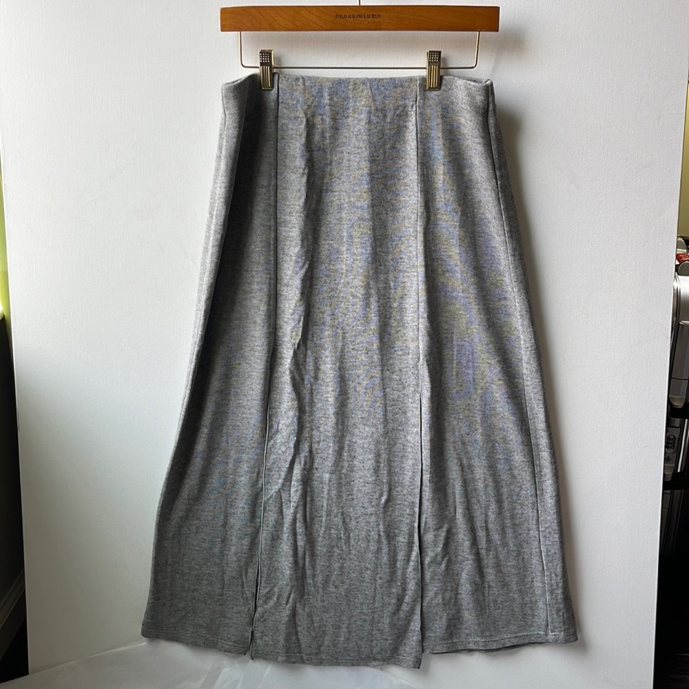 Zara Women’s Midi Skirt | Gray | Large